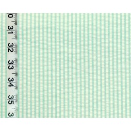 Unbranded Aqua and white seersucker fabric interior home decorating material BTY - SAMPLE- 4" x 6"