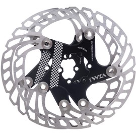 YBEKI Bike Disc Brake Rotor 140mm 160mm 180mm 203mm Heat Dissipation disc Brake Rotor with 6 Bolts for Road Bike Mountain Bike MTB BMX Stainless Steel Bicycle Rotor (black, 180mm)
