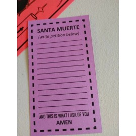 SANTA MUERTE PETITION / PRAYER CARDS set of 12 Santisima Muerte lot HOLY DEATH