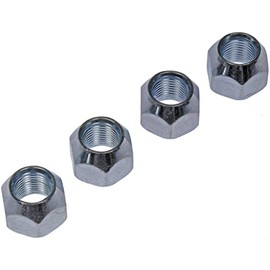 KarParts360 for Ford GT 2005 2006 Wheel Lug Nut | 4 Pieces | Chrome Finish | Standard | Made of Steel | 1/2-20 Thread Size | with Open End Design