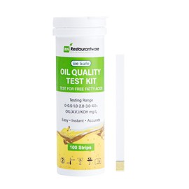 Restaurantware 3.8 x 1.3 Inch Restaurant Test Strips 100 Low Range Food Service Test Strips - Food Grade Easy To Use Paper Fryer Oil Test Kit FFA Concentration Ratings Quick Results
