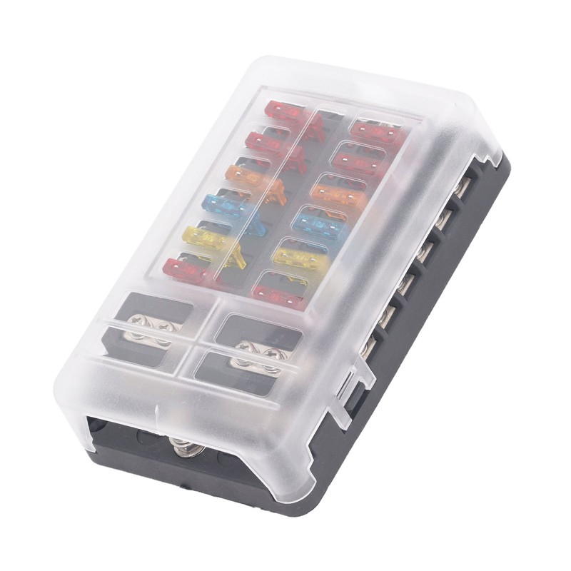 12 Way Fuse Box with LED Indicator DC12‑32V Waterproof Circuit