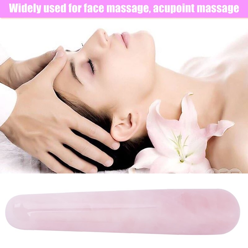 FTVOGUE Massage Stone Rose Quartz Crystal Face Massage Stone Smooth
