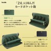 Balcos Women's Wallet, Genuine Leather, Green, Large Capacity, Long Wallet,