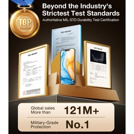 UltraGlass UltraGlass UNBREAK TOP 9H+ Glass for iPhone 16e Screen Protector (12FT Military Grade Shatterproof) Screen Protector 16e Tempered Glass (Longest Durable) Full Edge Coverage 6.1" 2 Pack