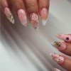 Gleamrain Medium Press on Nails Almond Shape with White French