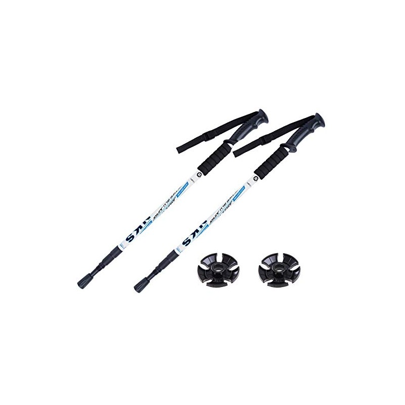 GLASEA® 2x Antishock Trekking Walking Hiking Pair Sticks Poles (silver)