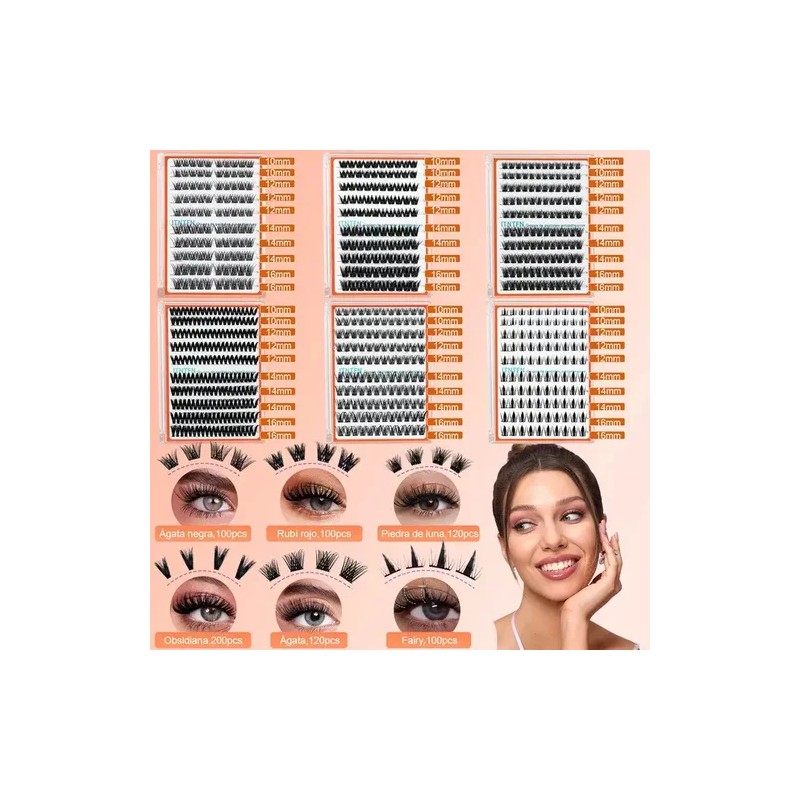 Extensiones Pestanas Autoadhesivas Naturales Mix 10-16mm Diy