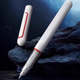 Pluma estilográfica ligera con 2 cartuchos de tinta, agarre ergonómico, punta EF, para estudiantes, principiantes, adultos, viajes y uso diario, pluma estilográfica de negocios para reuniones