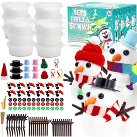 12 Pack Build a Snowman Kit Snowman Crafts, Christmas Craft DIY Snowman Kit, Christmas Stocking Stuffers, Christmas Crafts Xmas Gift