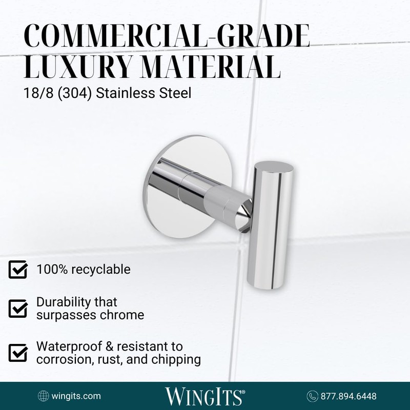 Modern Elegance Single Robe Hook