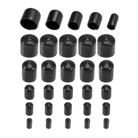 DMiotech 25Stk 1/4" 3/8" 1/2" 3/4" 7/8" ID Schwarz Schrauben Gewindeschutz Gummi Endkappen Bolzen Abdeckungen für Schrauben Bolzen Möbelrohre