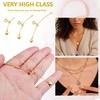 Necklace Extender Durable 14K Gold Plated Solid Brass Slider Necklace