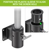 Dolibest Deck Umbrella Mount, Patio Umbrella Holder with 3 Plastic
