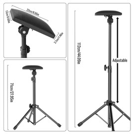 Wormhole Tattoo Arm Rest, Tattoo Chair for client, Tattoo Armrest Stand Tripod, 180° Rotation Adjustable Height and Tilt, Thicken Soft Sponge Pad 8.66*6.69*1.46in, Foldable Arm Rest for Tattoo Artist