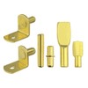 BGTXINGI 120pcs Shelf Pins Kit Nickel-Plated 4 Styles Shelf Support