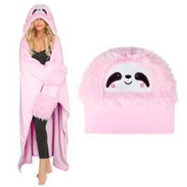 Moyel Sloth Blanket Hoodie Birthday Gifts For Women Funny Fluffy Wearable Hooded Blanket Sloth Gifts Ideas For Women Mom Girlfriend Daughter On Christmas Valentines Day Mothers Day Teen Girl Gifts