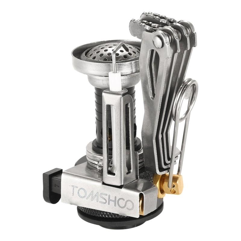 Mini Backpacking Canister Stove Burners Camping Outdoor Cooking Foldable Hiking