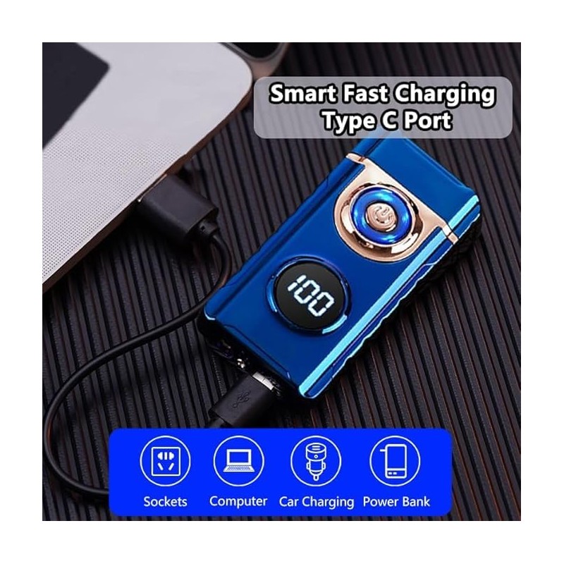 Electric Lighters Plasma Lighters Rechargeable with with LED LED Display