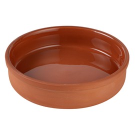 Restaurantware-Terra Tek 15.2 Ounce Terracotta Cazuelas, 2 Brown Glazed Clay Pots For Cooking - Oven-Ready, Microwavable, Terracotta Serving Pots, Dishwashable, For Cooking And Serving