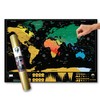 Global Walkabout Scratch Off Map with colours background – Deluxe