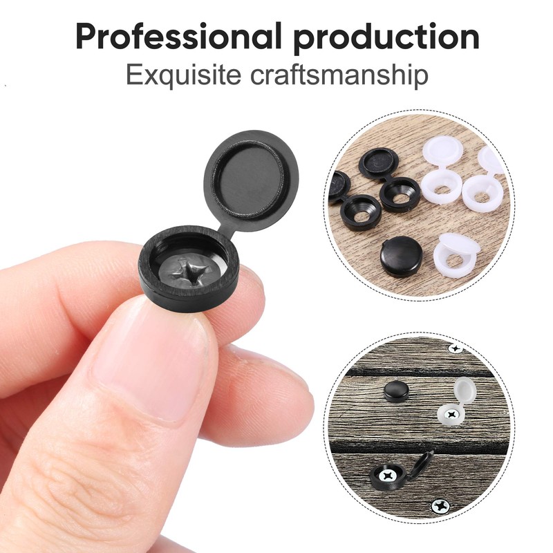 Plastic Hinged Screw Cover Caps Fold Screw Snap Covers Washer