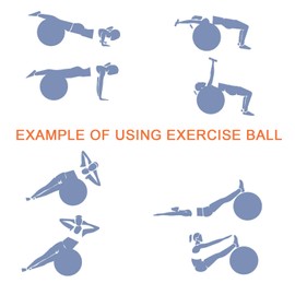 SK Depot™ Exercise Ball 38-45cm (S) Extra Thick Yoga Ball Chair, Slow Deflate Fitness Ball Stability Ball for Improved Posture, Balance, Yoga, Pilates, Core, Fitness Exercise Training Balance Yoga Class Core Office & Home & Gym Ball PURPLE