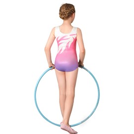 Bezioner Children's Gymnastics Leotard, Girls' Leotard, Sleeveless, Ballet Dancewear, Pink, 140 for 10-12 Years, 140-150 cm