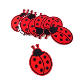 Honbay 10PCS Ladybug Iron on/Sew On Patches Small Insect Embroidered Patches Appliques for Clothing Shoes Backpack Repairing and Decorations