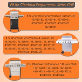 17 inch Grill Grate & Heat Plate for Charbroil Performance 4 Burner Grill 463354021 463365522 463352521 463366022 463351221 G426-0005-W1, Cooking Grate for Charbroil Grill Replacement Parts 4 Burner