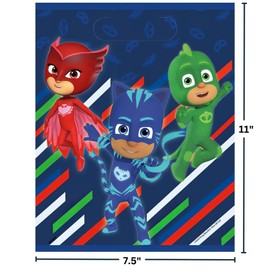 PJ Masks Plastic Party Loot Bags - (8 Pack) Premium Goody Bags for Kids | Durable & Adorable Themed Celebration Supplies