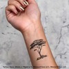 Azeeda 4 x 'Baum mit Gras' Temporäre Tattoos - Wasserfest,