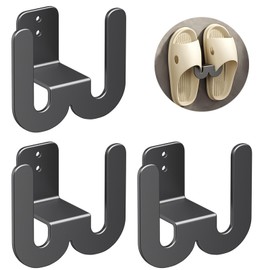 Hpamba Wall Mounted Shoe Holder Wall Hanging Shoe Holder Wall Shoe Rack Multifunctional Wall Mounted Door Shoe Hangers for Entrance Door Bathroom Shoe Hanger Hallway Simplicity Pack of 3