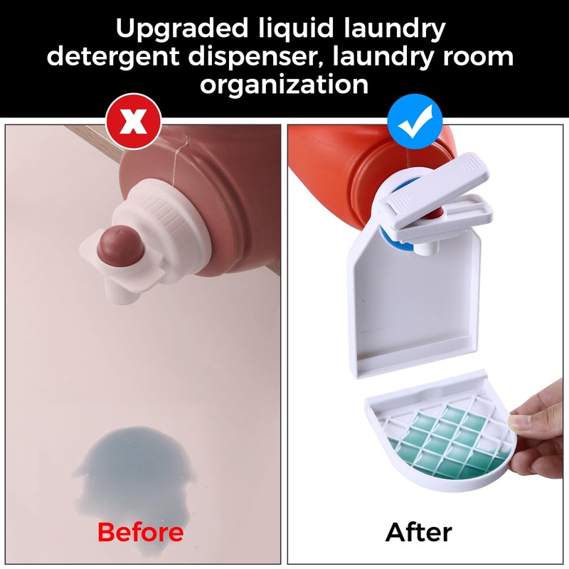 KMOUANTS Laundry Detergent dispenser Cup Holder,Nozzle Upgraded Labor-Saving Switch Easily