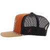HOOEY 5-Panel Trucker Hat with Patch, Orange/Black