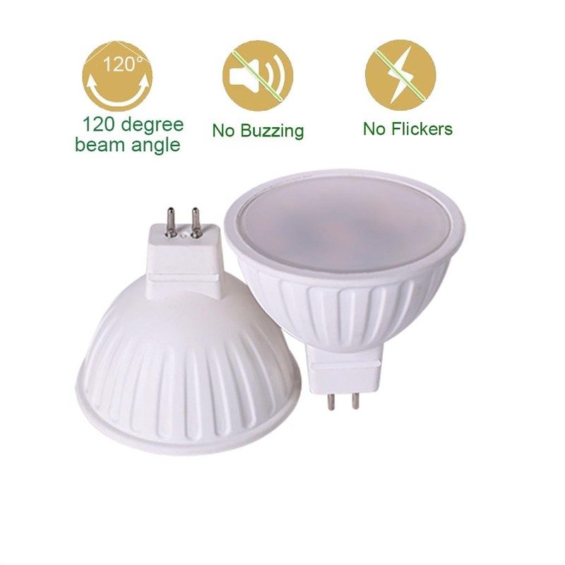 CIKAMIO MR16 led Bulb Non-dimmable, 120V GU5.3 Base, 5W 400LM