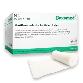 Gauze Bandages 10 cm x 4 m Pack of 20 Elastic Fixation Bandages - Bandage Material Bandage - Stretchy Bandage