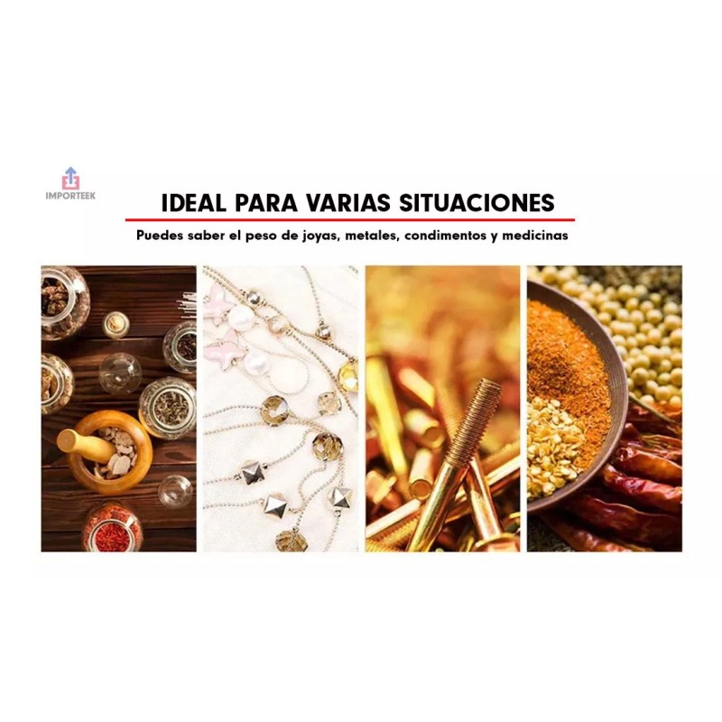 Importeek Bascula Balanza Digital Gramera Bolsillo Joyeria Portatil