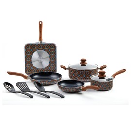IMUSA 10pc Mexican Talavera Design Cookware Set with Tools