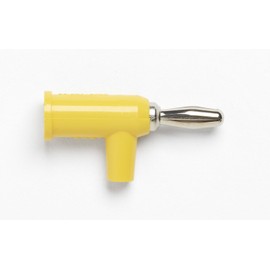 Pomona 1825-4 Banana Plug with Safety Collar, SOLDERLESS, Yellow (Pack of 10)
