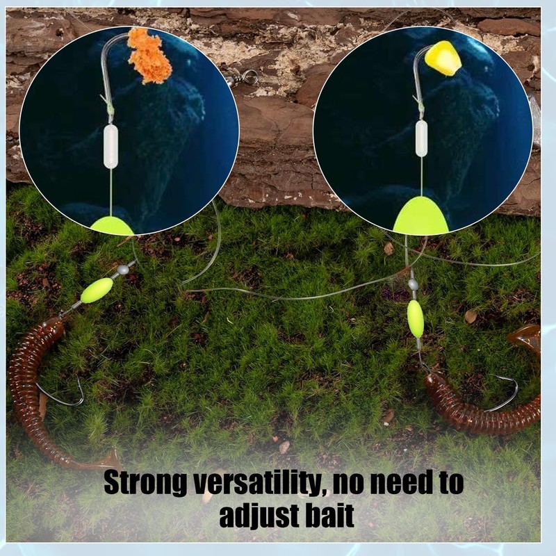 CHAOTEMAI Pack of 5 Double-Hook Reverse Bottom Rig, Double Hook