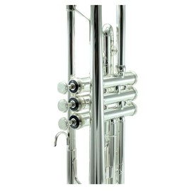 Sky Band Approved Silver Plated Brass Bb Trumpet with Case, Cloth, Gloves and Valve Oil,