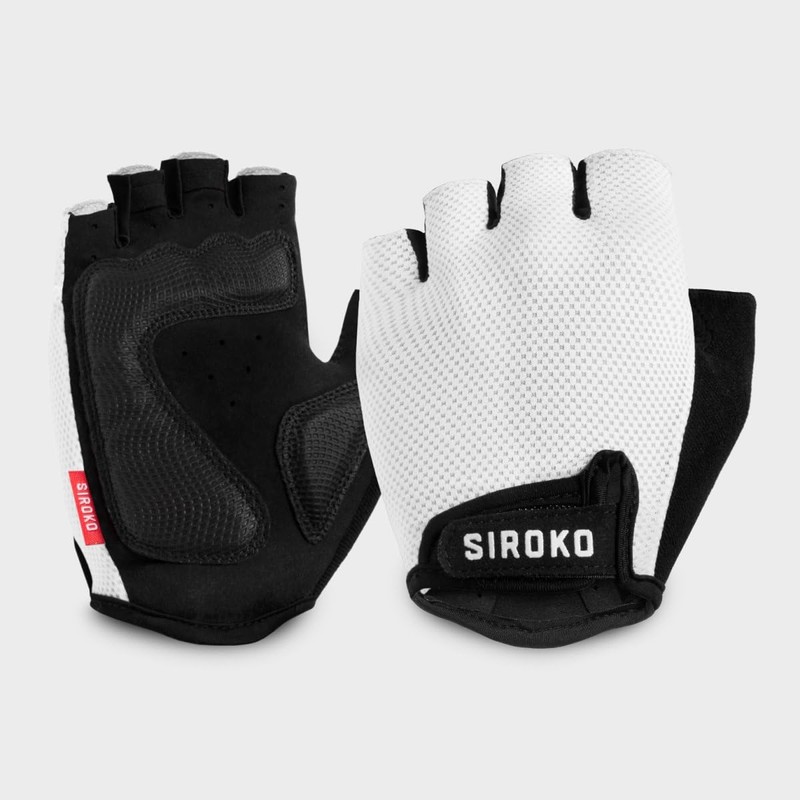 SIROKO - Aero Cycling Gloves White - L - White