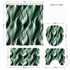 BayNook 4PCS Emerald Green Bathroom Sets with Shower Curtain and