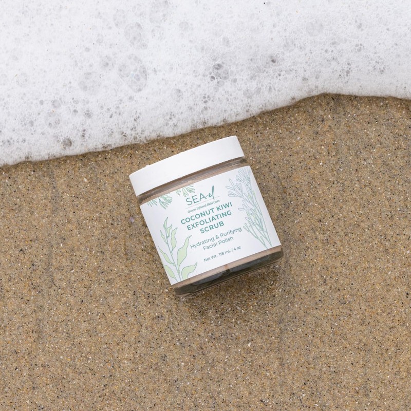 Sea El Coconut Kiwi Exfoliating Face Scrub Hydrating Calming &