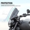 Motorcycle Windshield Deflector with Bracket Double Bubble Windscreen Fit for