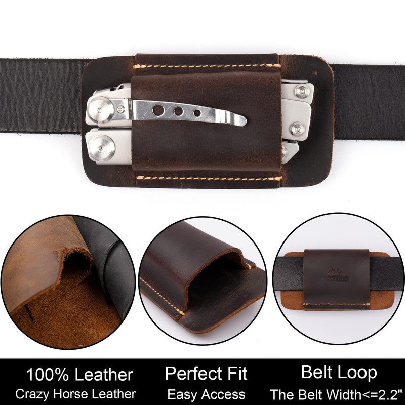 Topstache Knife Sheath, Handmade Knife Holster, Horizontal Carry Leather Sheath