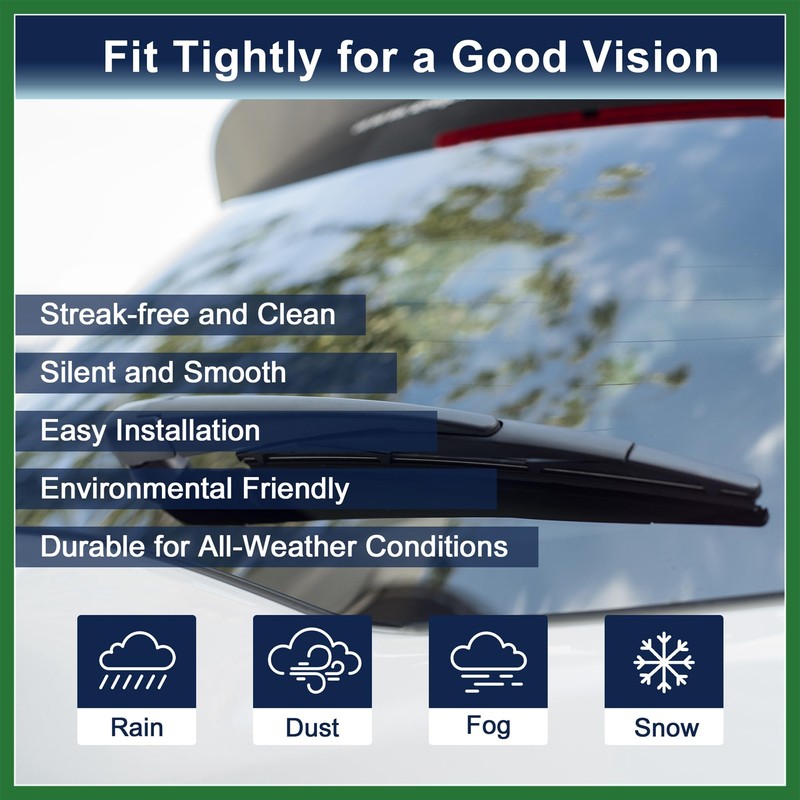 Motoforti Rear Windscreen Wiper Blade Arm Set Replacement for Honda