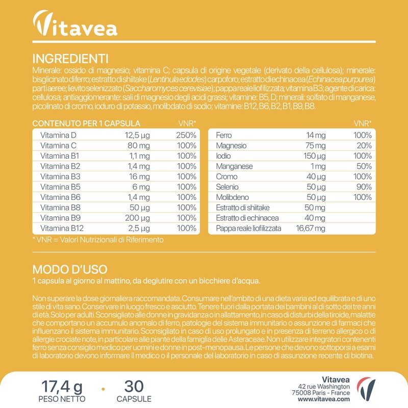 Complesso Immunità Difese Naturali – Integratore con 17 Vitamine e