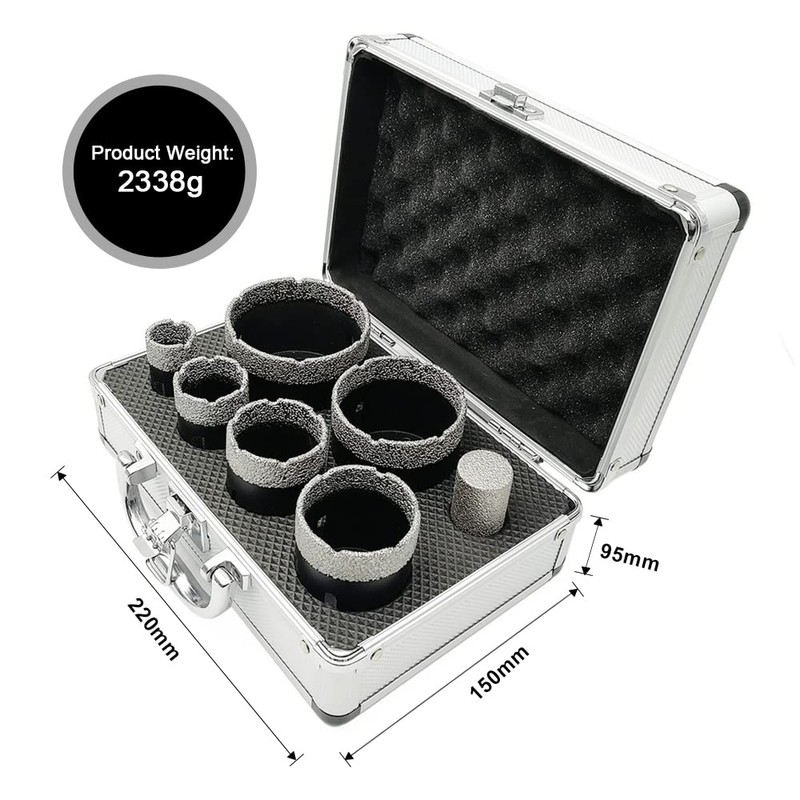 SHDIATOOL Diamond Core Drill Bits Set Hole Saw Kit for